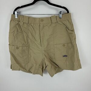 AFTCO Original Fishing Shorts Mens 40 Khaki Tan Nylon Cargo Pliers Pocket M01